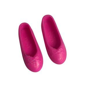 Vintage Mattel Barbie Doll Shoes – Hot Pink Ribbon Flats, 80s 90s Classic